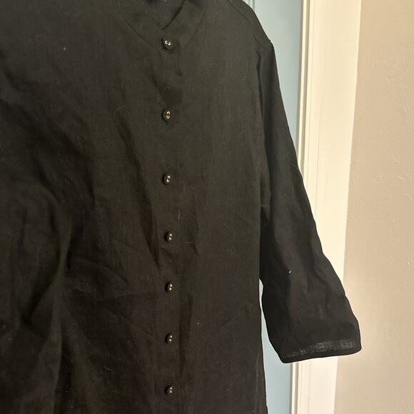 NWT Cover Up Dress Linen Mesh Maxi Long Sleeve lightweight P - Picture 2 of 13